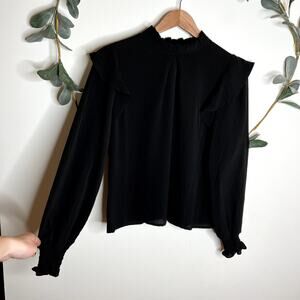 Pieces Black Flowy Blouse LAST CALL